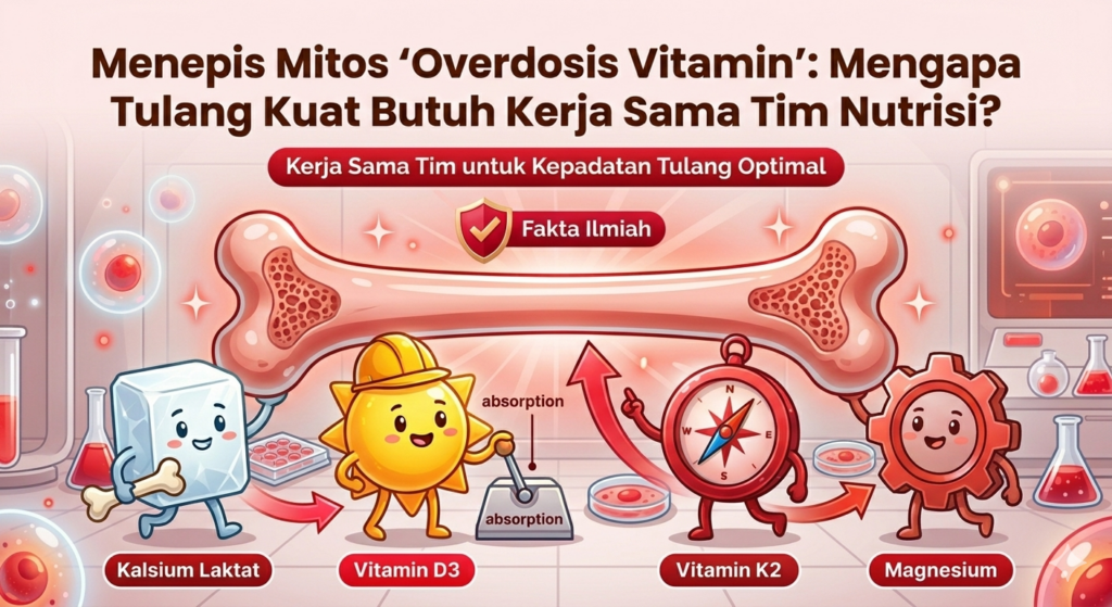 Menepis Mitos “Overdosis Vitamin”: Mengapa Tulang Kuat Butuh Kerja Sama Tim Nutrisi?